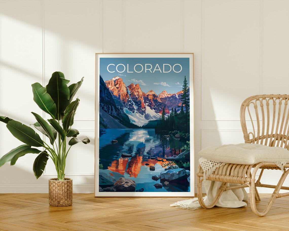 Colorado Travel Poster, Rocky Mountains Art Print - Image 2