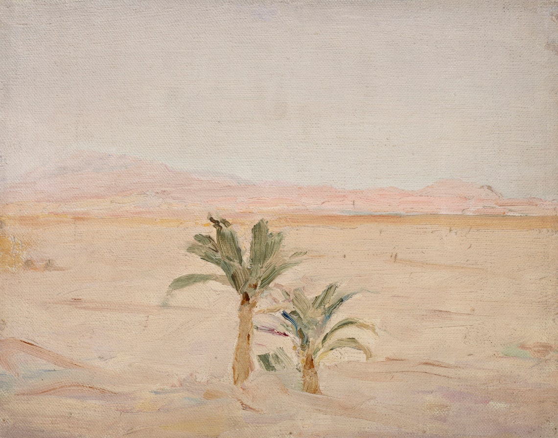 Palm Tree Vintage Desert Landscape Art Print - Image 3