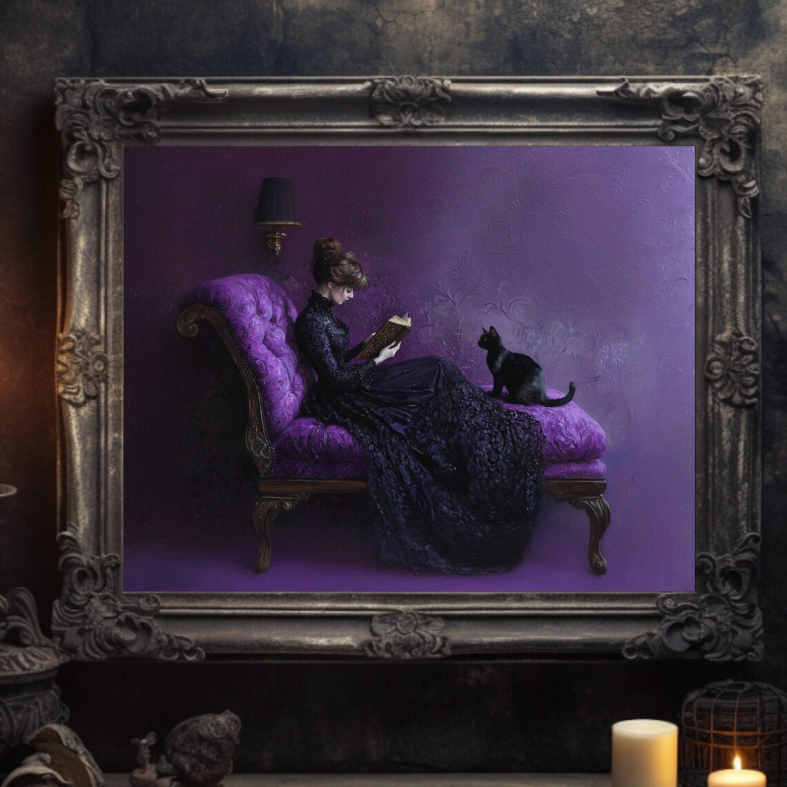 Victorian Woman Reading, Moody Library Wall Art