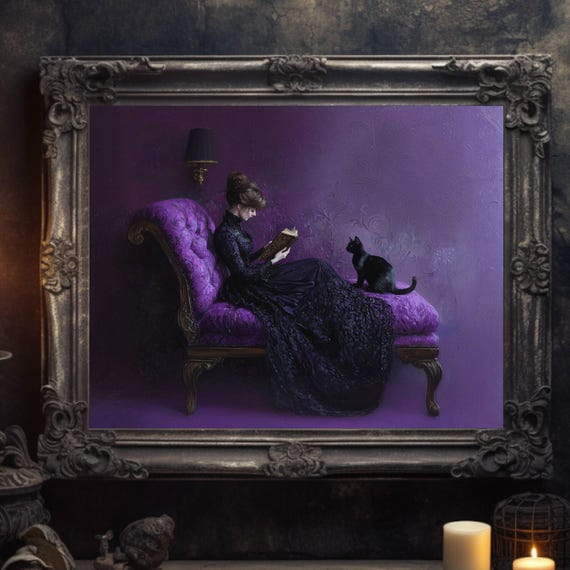 Victorian Woman Reading, Moody Library Wall Art