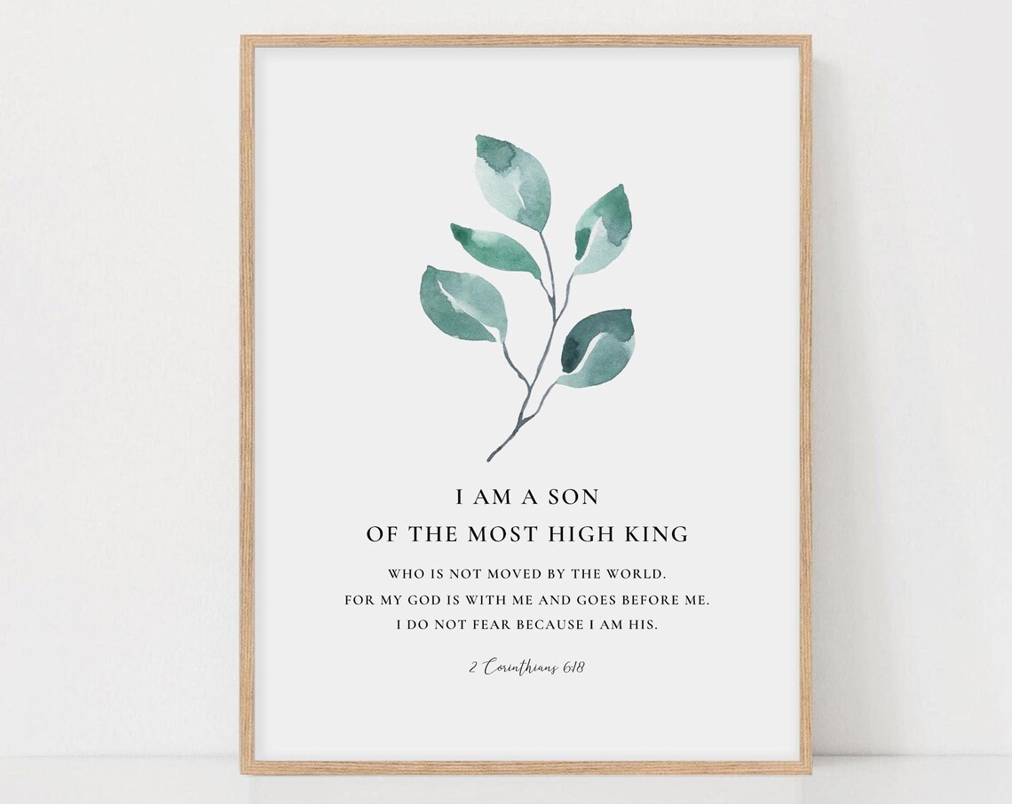 2 Corinthians 6:18 I Am A Son Of A King, Bible Verse