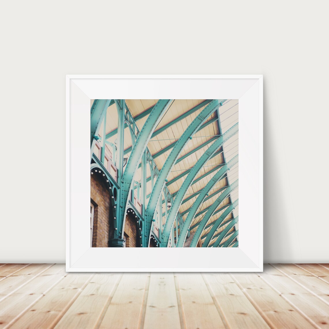 Covent Garden Mint Green Iron Arches Market Hall Photo Poster