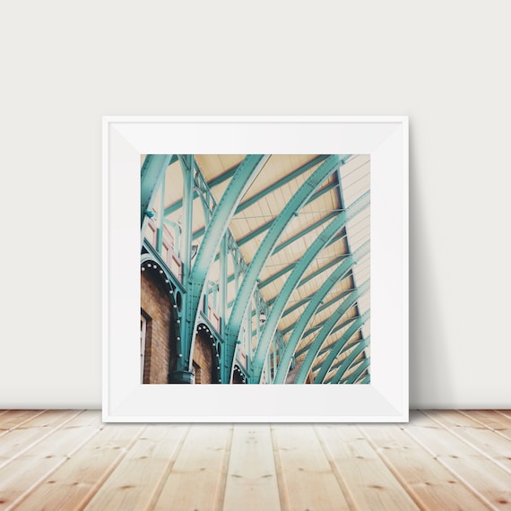 Covent Garden Mint Green Iron Arches Market Hall Photo Poster