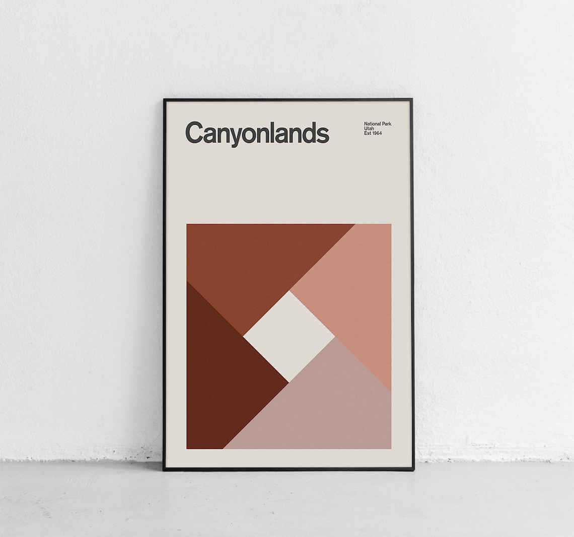 Canyonlands National Park Mid-Century Travel Poster