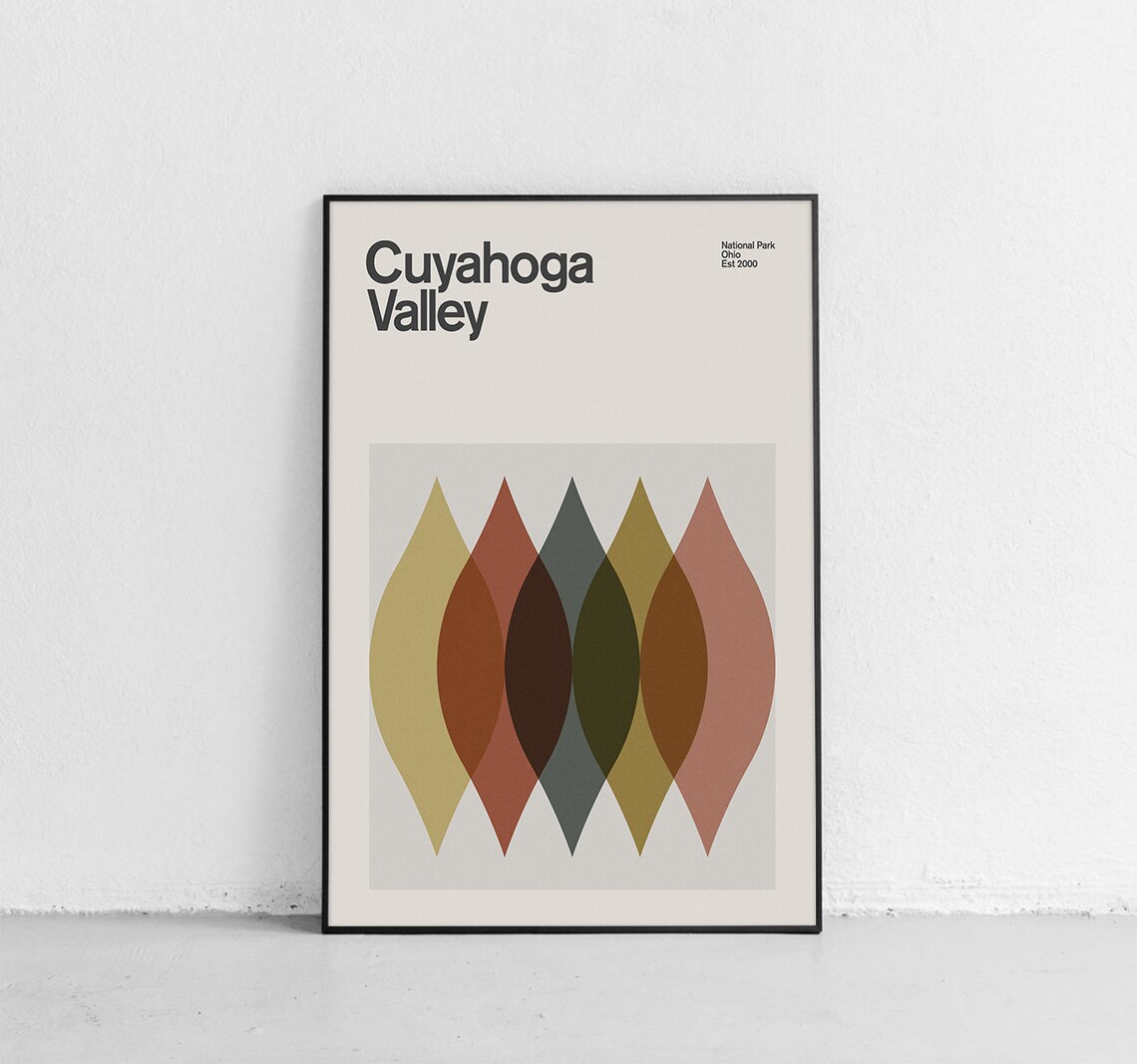 Cuyahoga Valley National Park Mid-Century Travel Poster