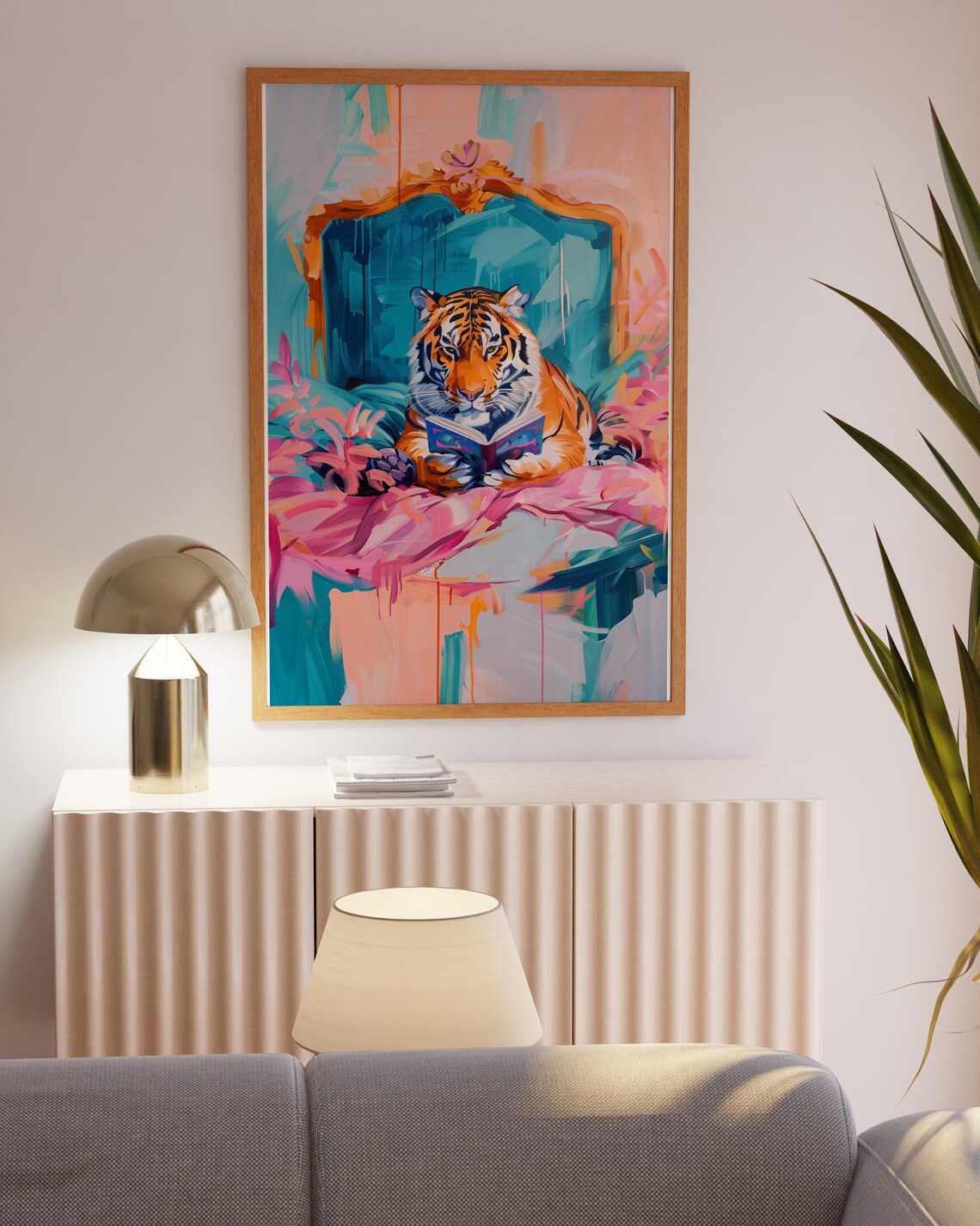 Tiger Art Print, Maximalist Living Room Decor - Image 2