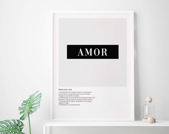 Define Love Quote Art Print, Typography Decor