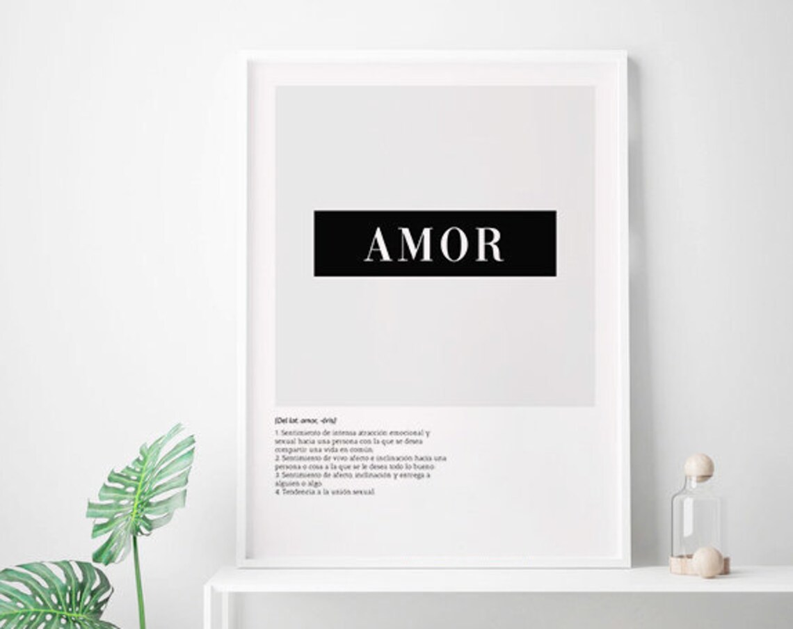 Define Love Quote Art Print, Typography Decor