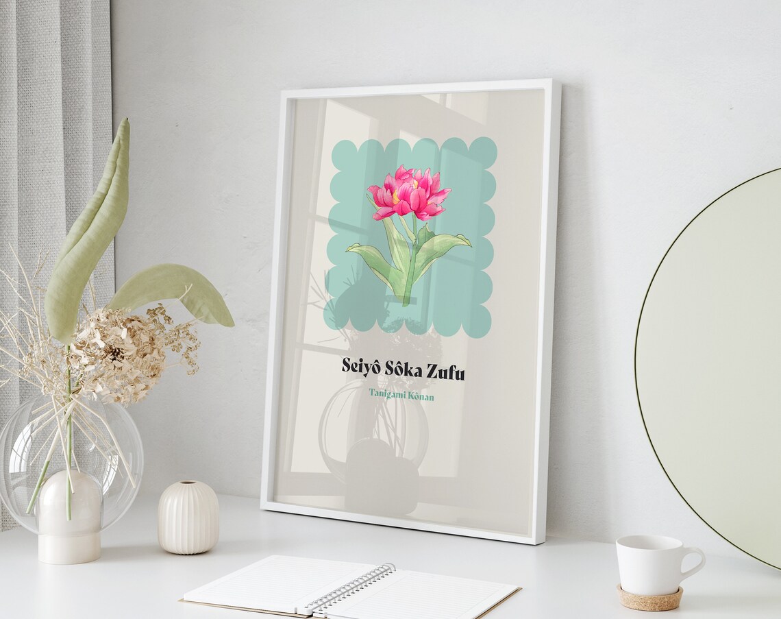 Japanese Floral Vintage Poster, Tanigami Konan - Image 3