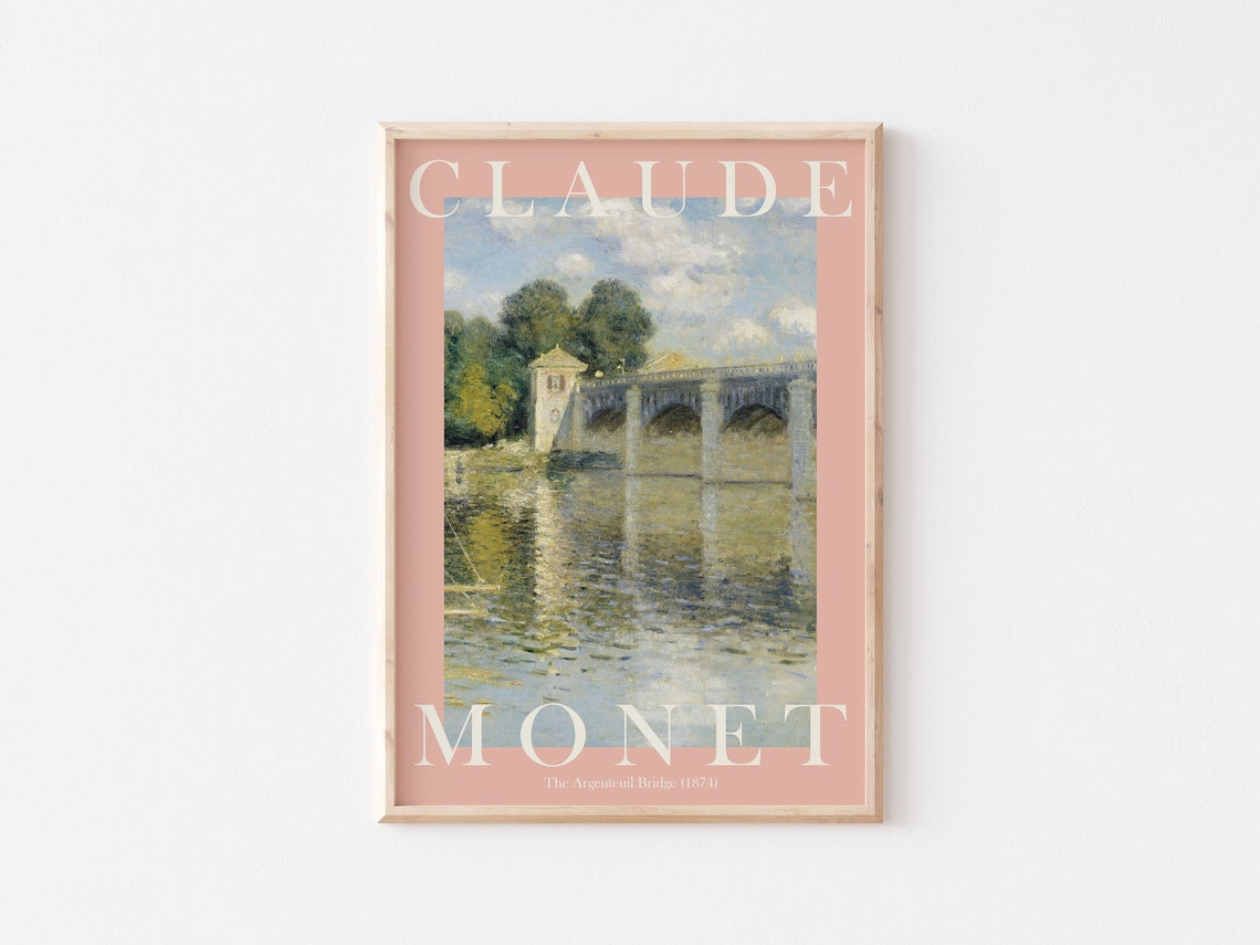 Claude Monet The Argenteuil Bridge 1874 River Reflection Poster - Image 3