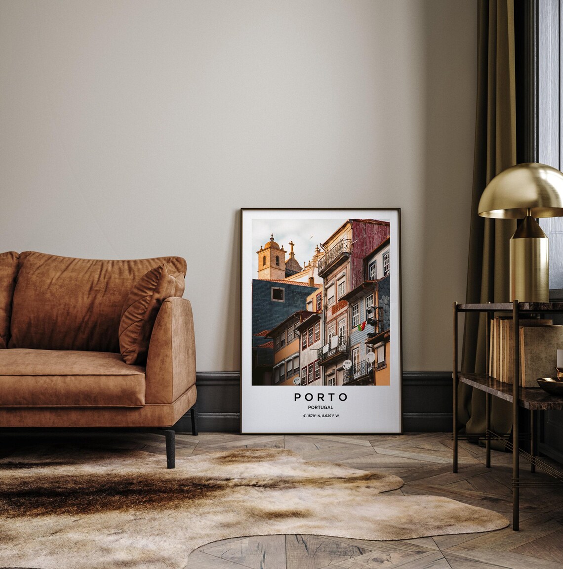 Porto Portugal Colorful Old Town Houses Church Towers Photo Poster - Image 3