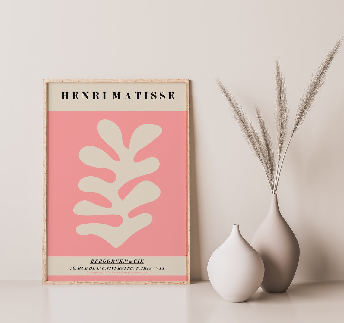 Matisse Print Pretty Coral Shape Cut Outs Print Exhibition Print Matisse Inspired Art A4 A3 A2 Home Decor Gallery Wall - Image 2