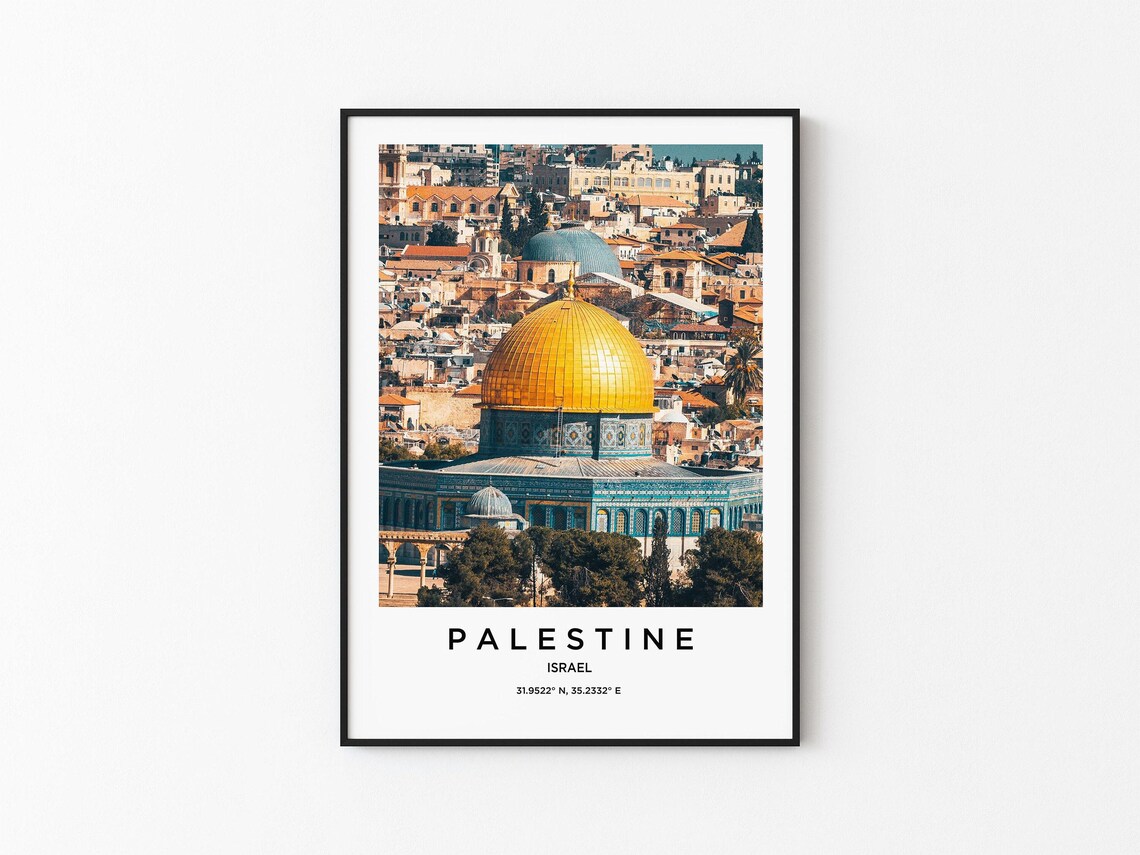 Palestine Dome of the Rock Golden Dome Jerusalem Photo Poster