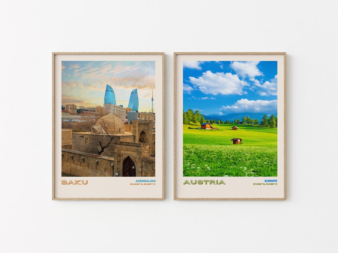 Baku Travel Poster Baku Print Baku Photo Print Baku Wall Decor Baku Travel Art Baku Azerbaijan Picture Baku 3 - Image 2