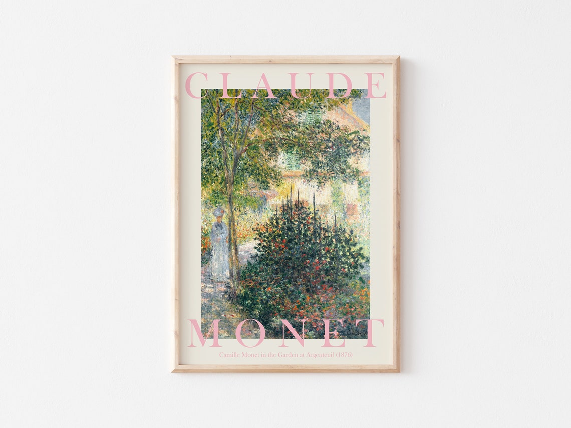 Claude Monet Camille Monet in the Garden 1876 Cream Wall Poster - Image 3