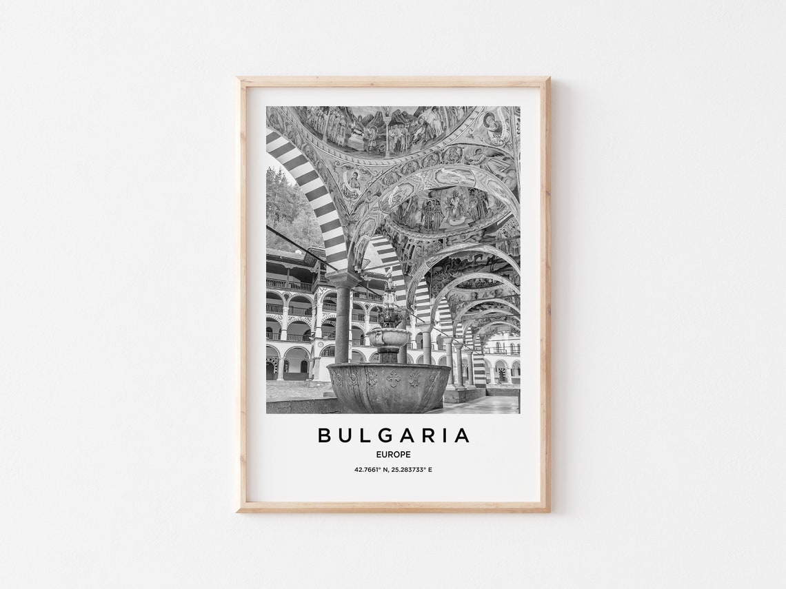 Bulgaria Travel Poster Bulgaria Print Bulgaria Photo Print Black And White Photography Monochrome Travel Photography Bulgaria Wall Decor - Image 2