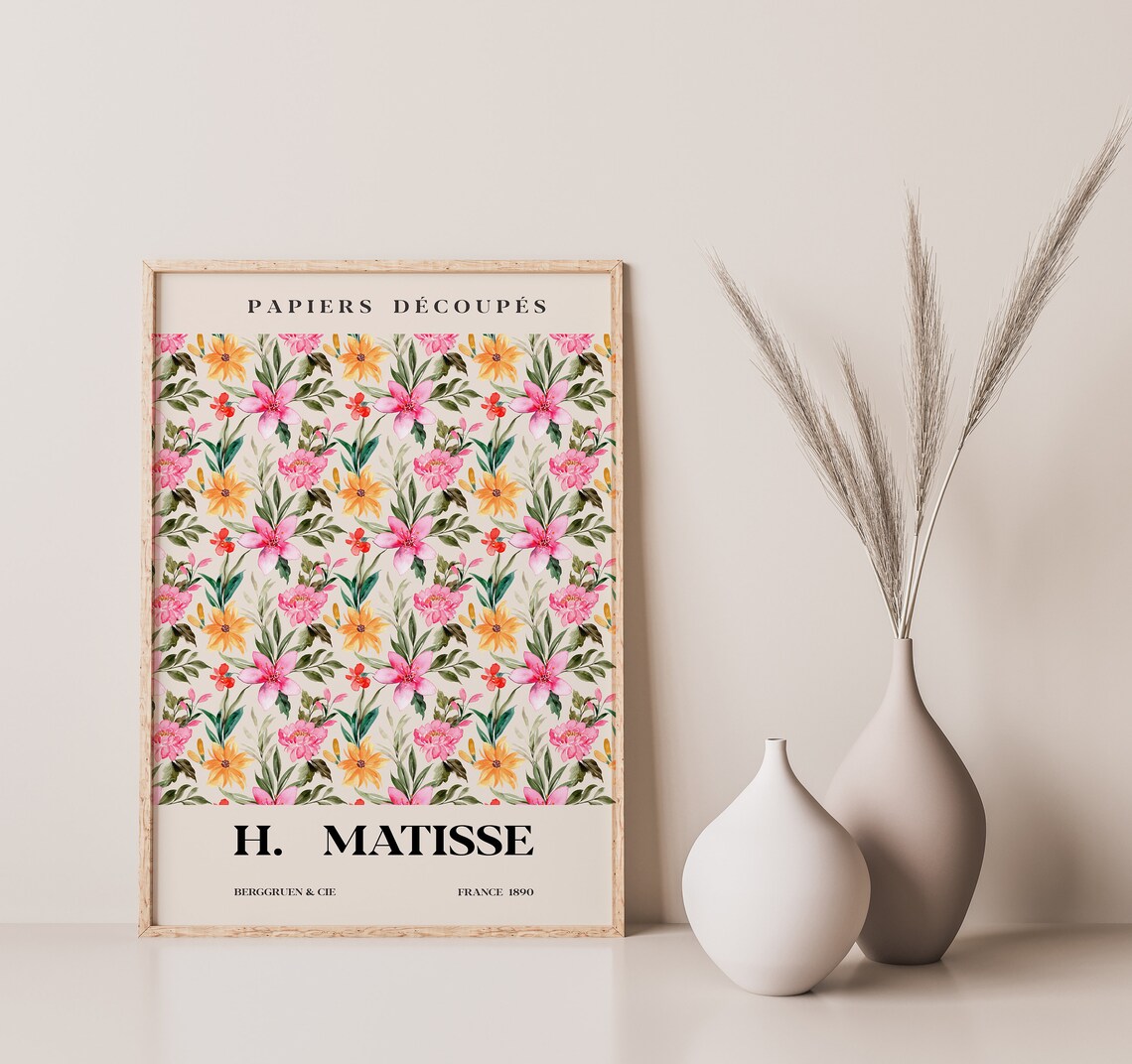 Floral Matisse Print, Tropical Flowers Art Print - Image 2
