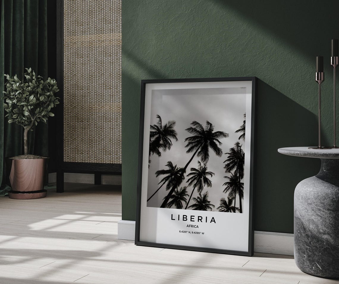 Liberia Art Liberia Print Liberia Poster Liberia Art Liberia Photo Liberia Map Liberia Painting Liberia Travel - Image 2