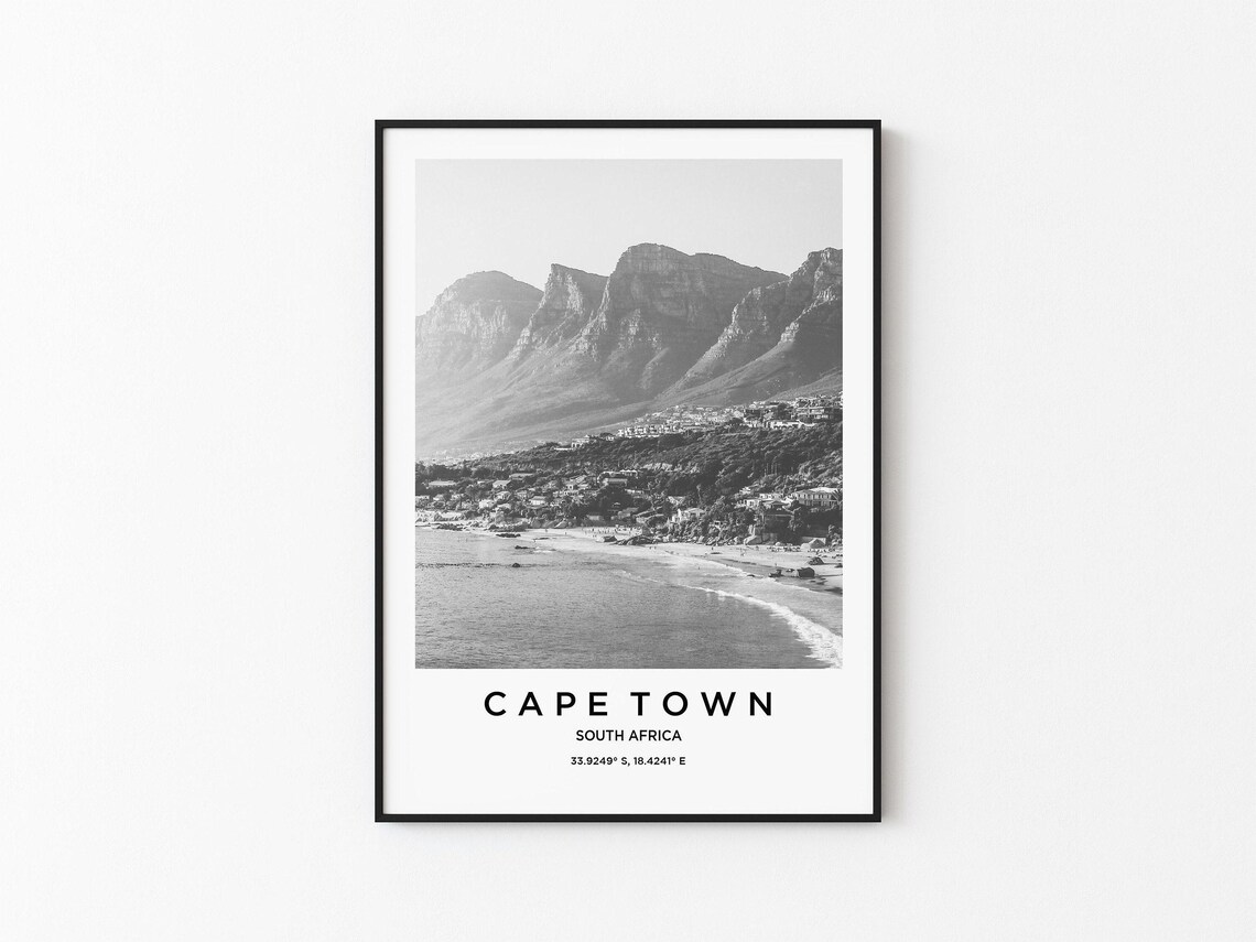 Cape Town Travel Poster, Travel Art Print