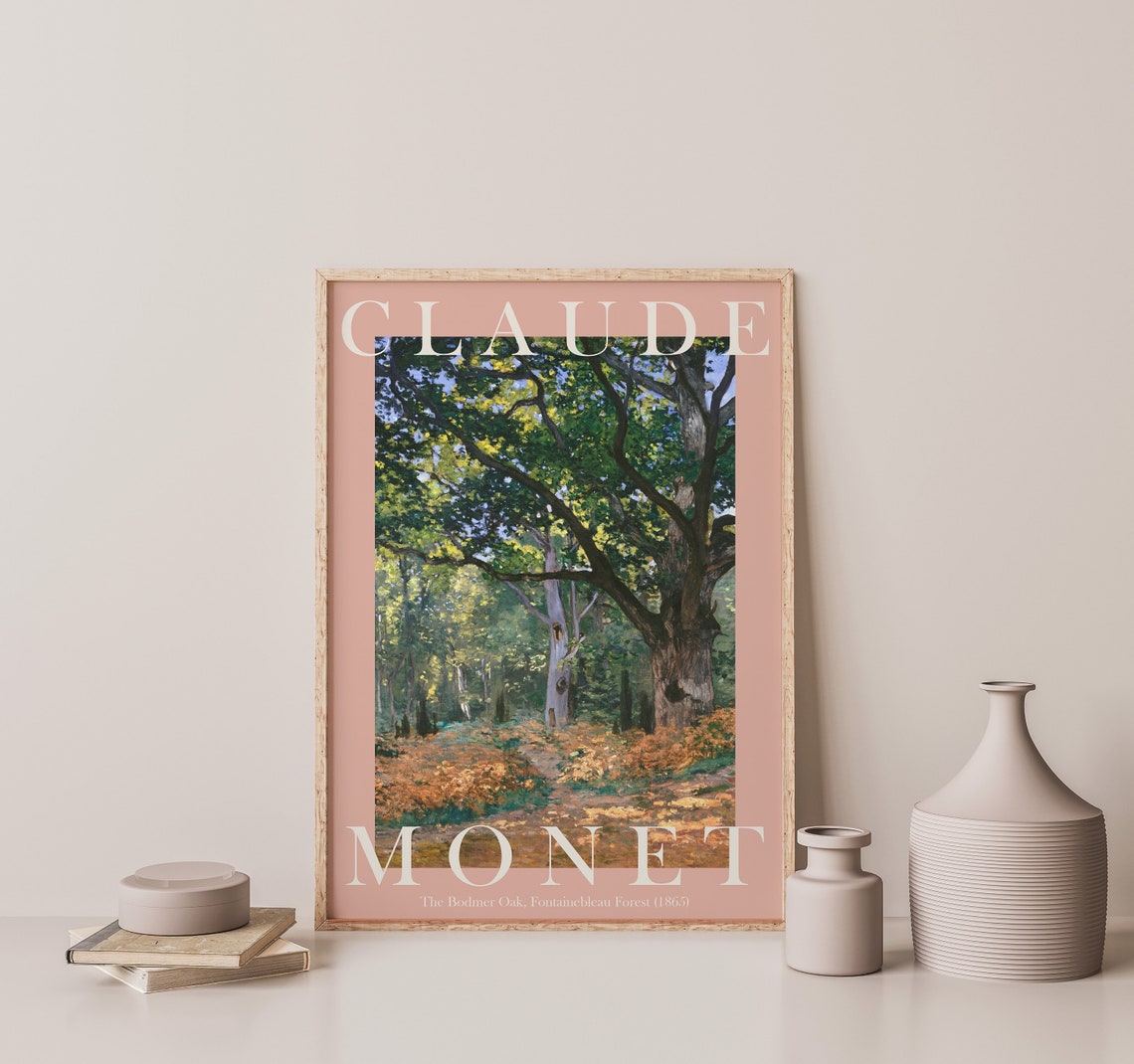 Claude Monet The Bodmer Oak Fontainebleau Forest 1865 Tree Poster - Image 2