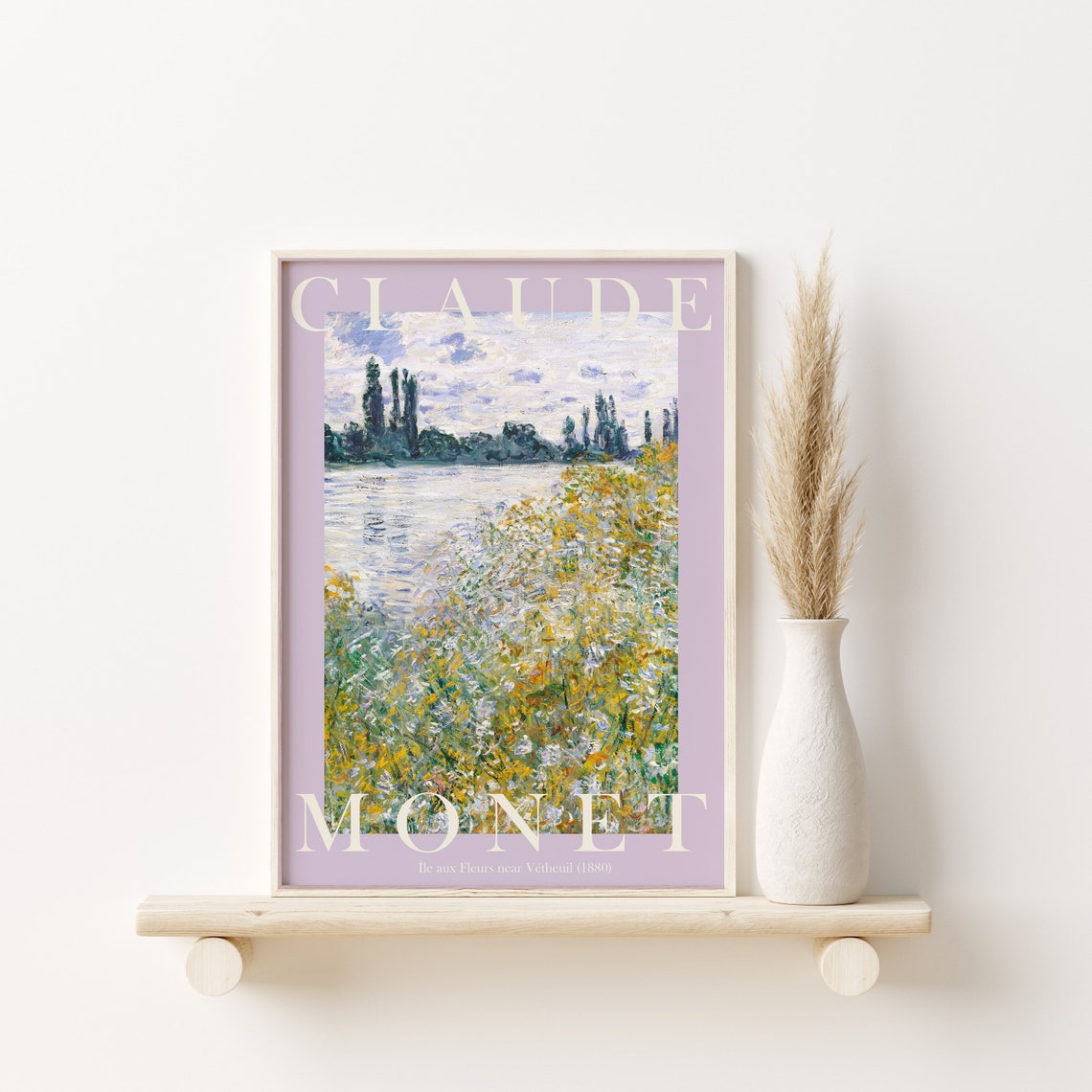 Claude Monet Ile aux Fleurs near Vetheuil Flower Island Poster - Image 2
