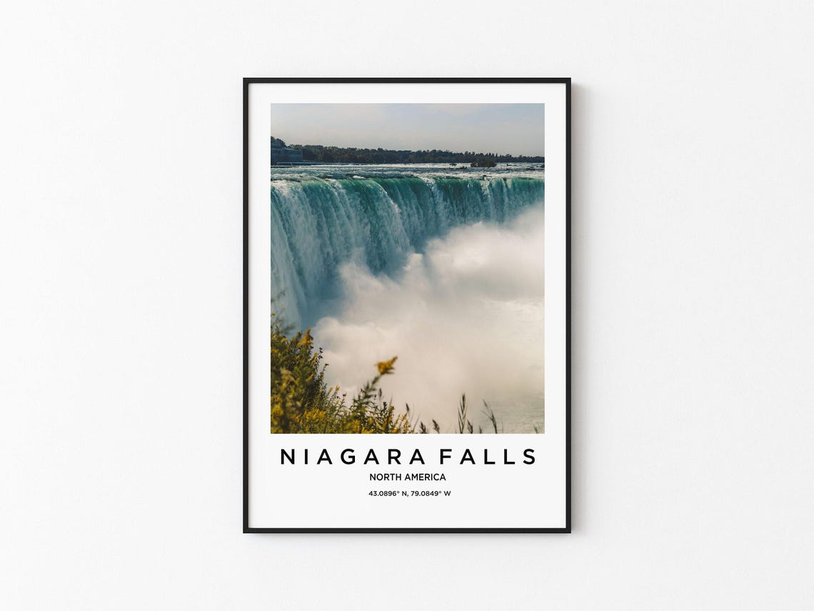 Niagara Falls Horseshoe Falls Mist Nature Photography Poster