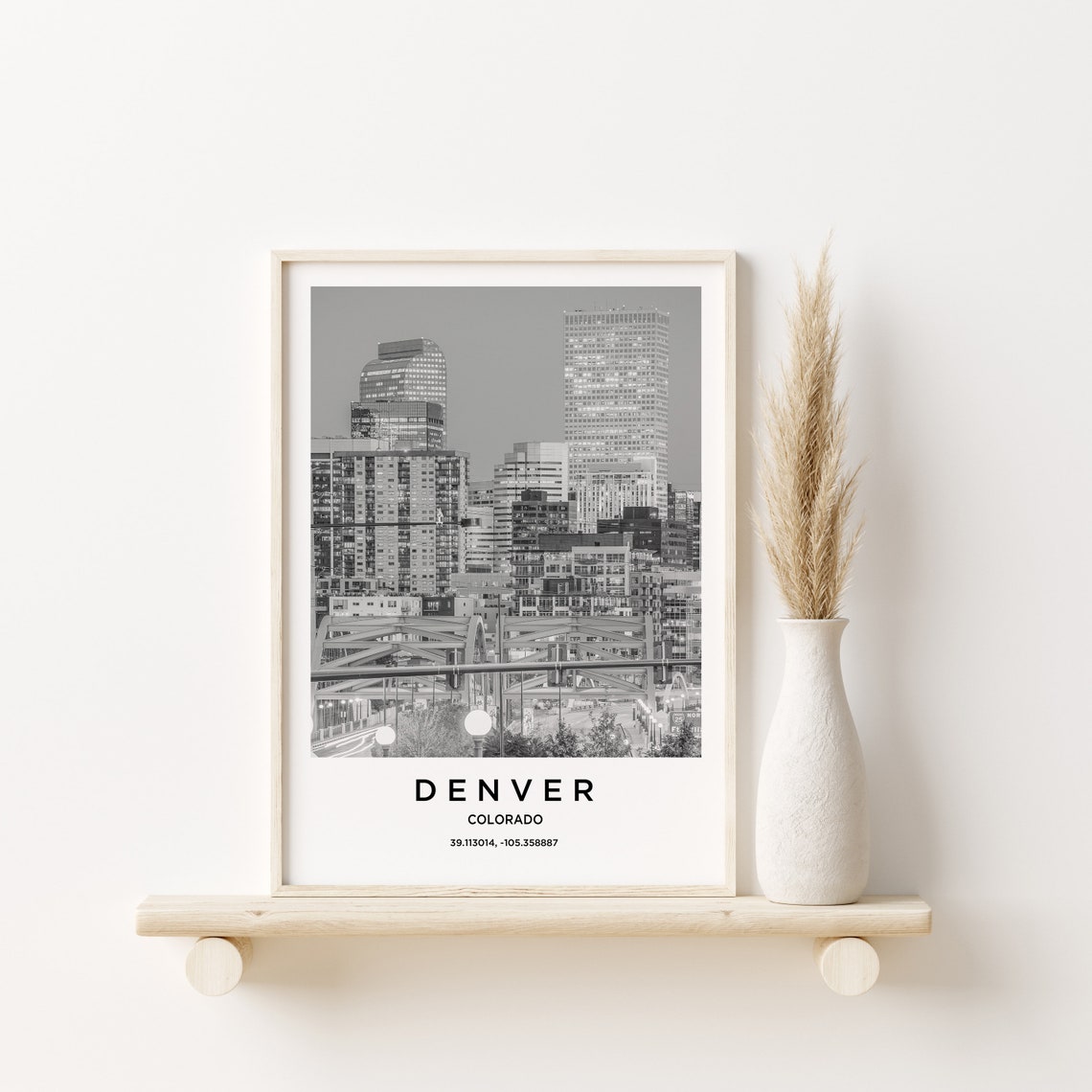 Denver Travel Poster Denver Print Denver Photo Print Black And White Photography Monochrome Travel Photography Colorado Travel - Image 3