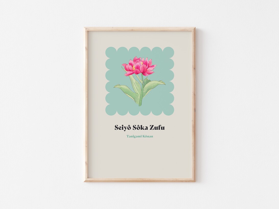 Japanese Floral Vintage Poster, Tanigami Konan
