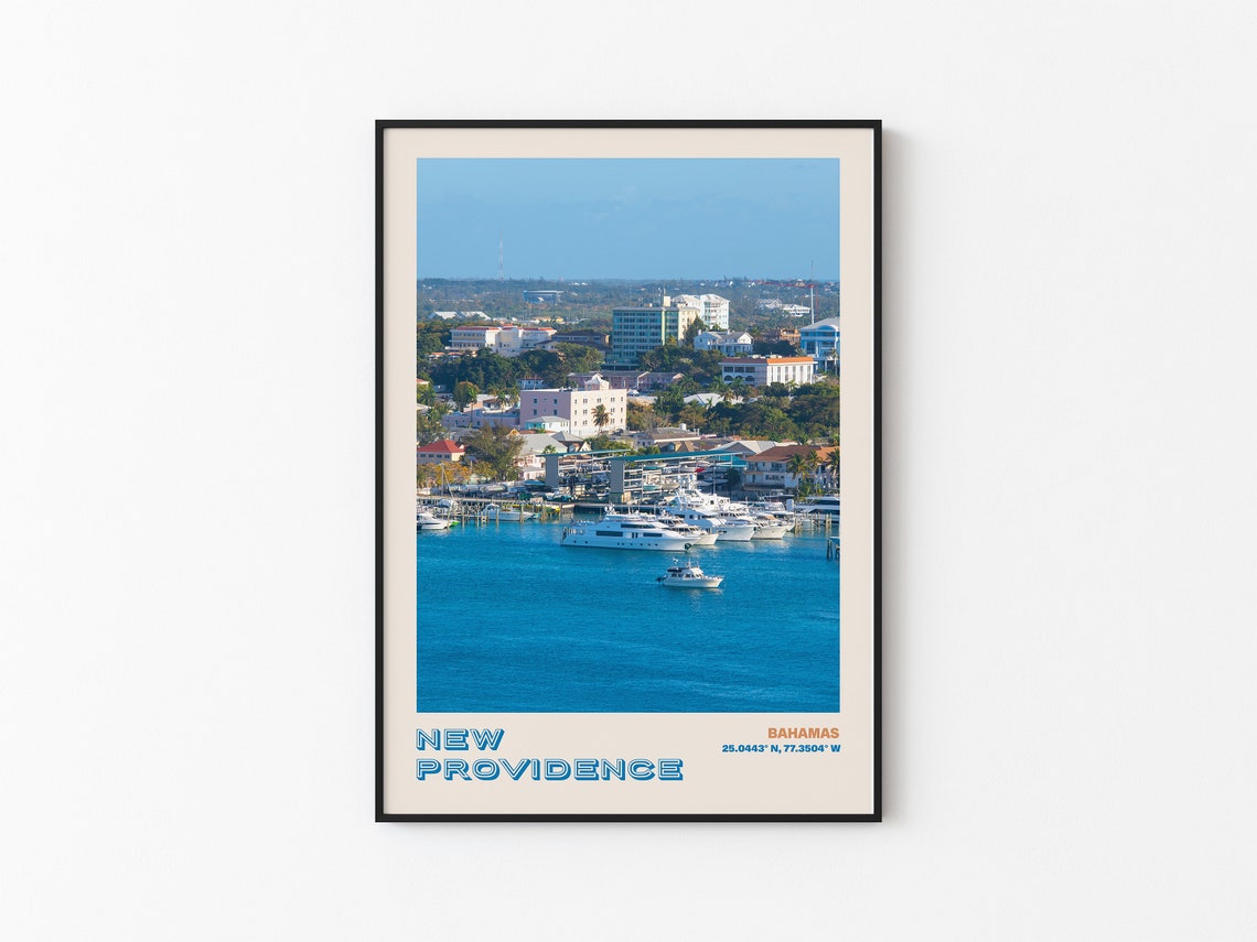 New Providence Bahamas Marina Yachts Harbor Scenic View Poster - Image 3