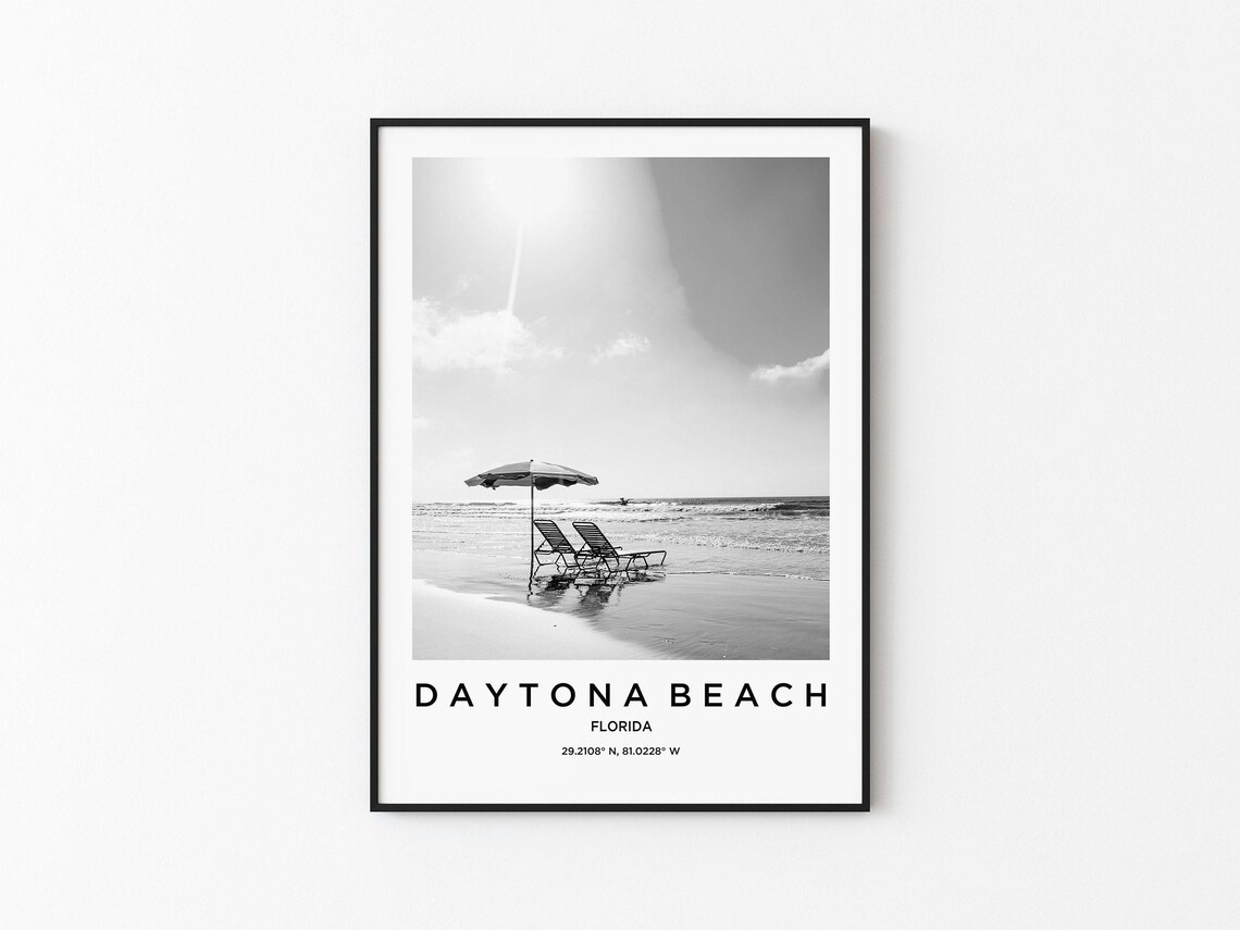 Daytona Beach Travel Poster, Coastal Landmark