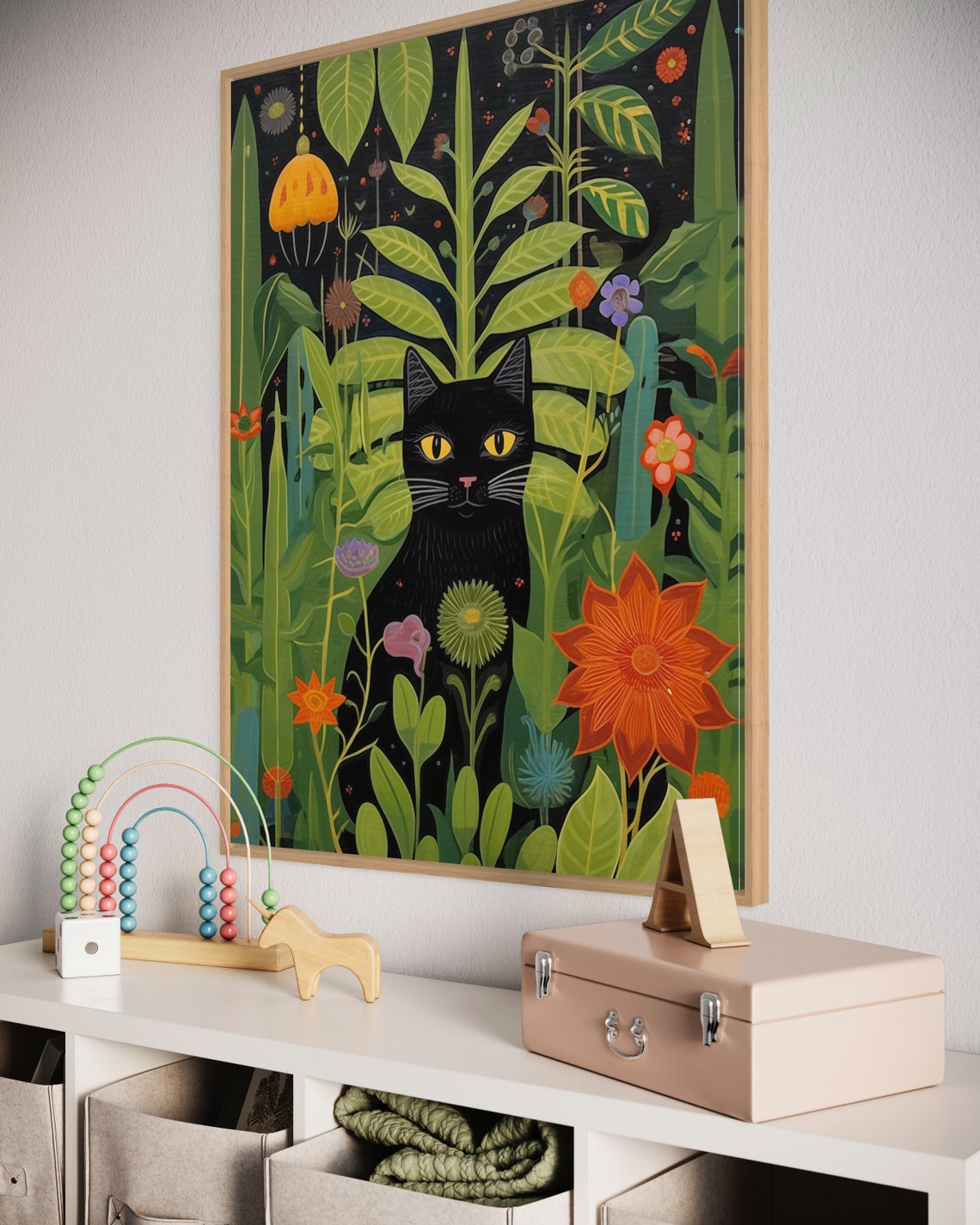 Botanical Cat Contemporary Travel Poster - Image 4