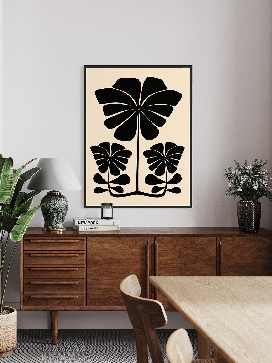 Abstract Botanical Poster, Vintage Minimalist Floral - Image 4