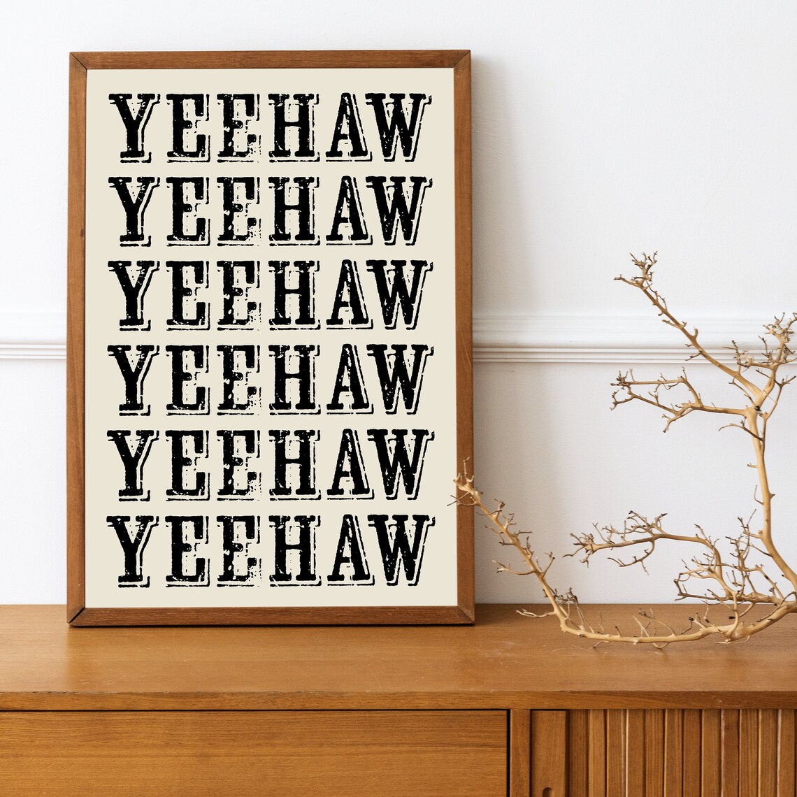 Yeehaw Typography - Traditional Travel Poster - Image 3