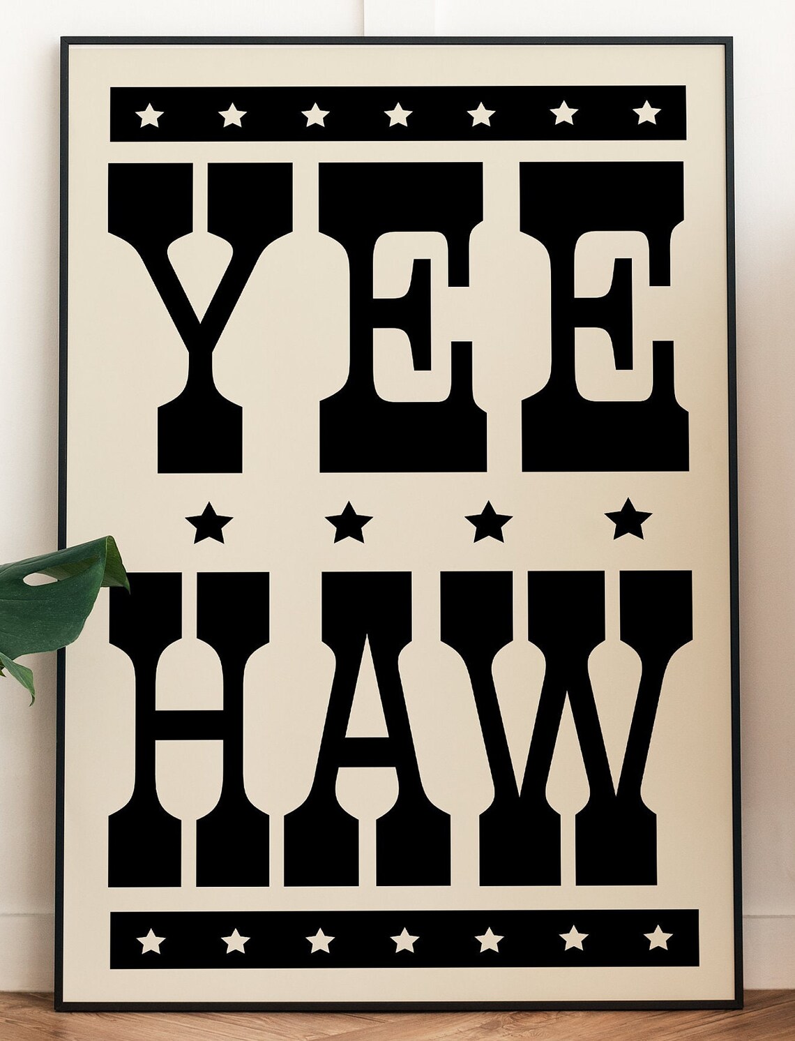Yeehaw Cowboy Typography Poster, Western Decor - Image 2