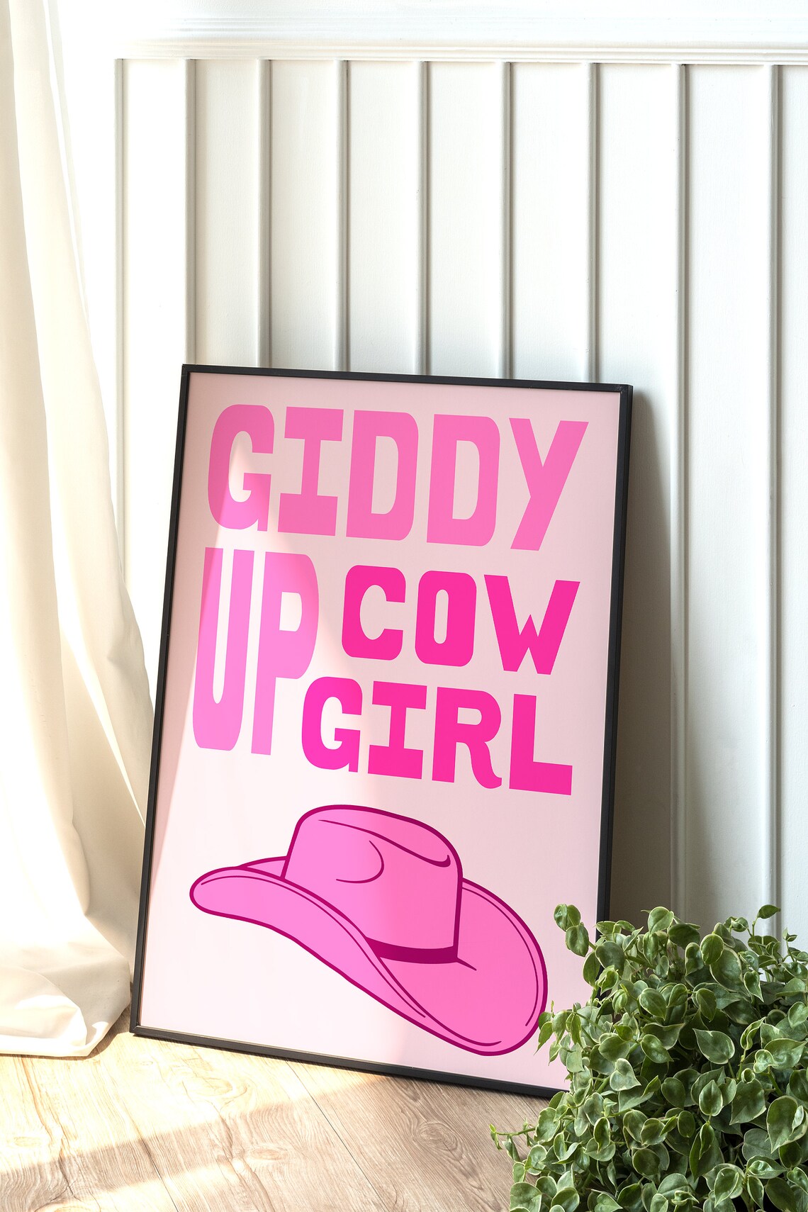 Giddy Up Cowgirl Typography Poster, Western Decor - Image 3