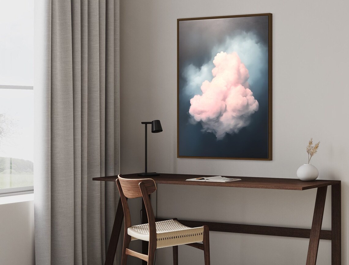 Cloud Wall Art, Minimalist Night Sky - Image 2