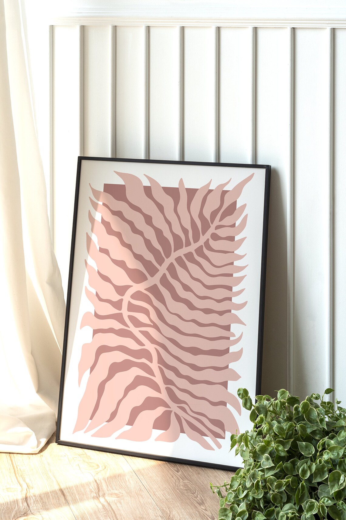 Botanical Fern Art Print, Minimalist Neutral Decor - Image 3