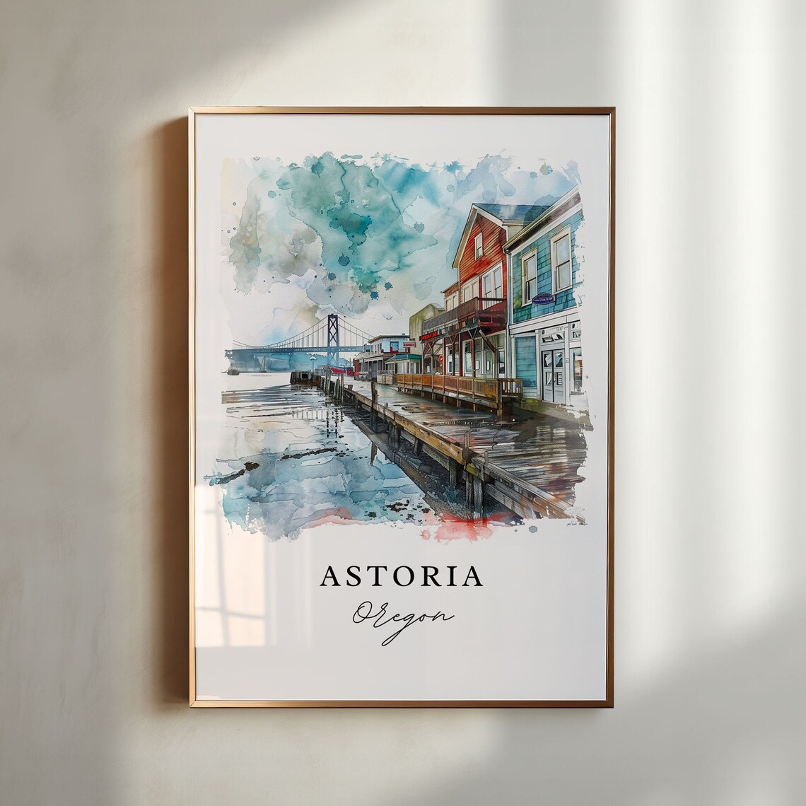 Astoria Oregon Travel Poster, Oregon Wall Art