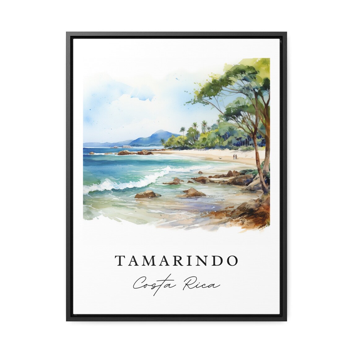 Tamarindo Traditional Travel Poster, Costa Rica - Image 3