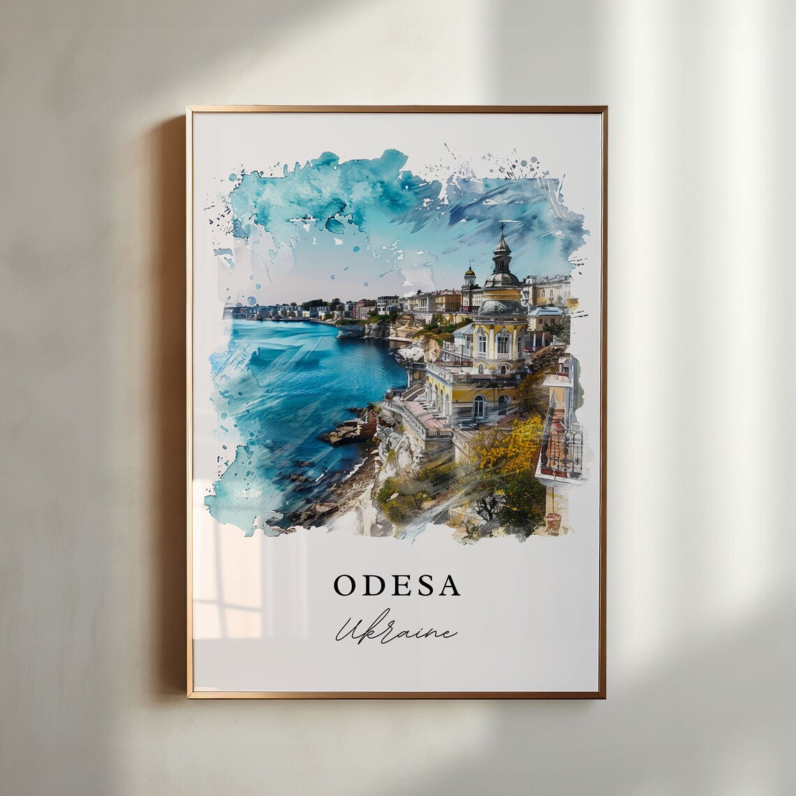 Odesa Ukraine Travel Poster, Housewarming Art Print