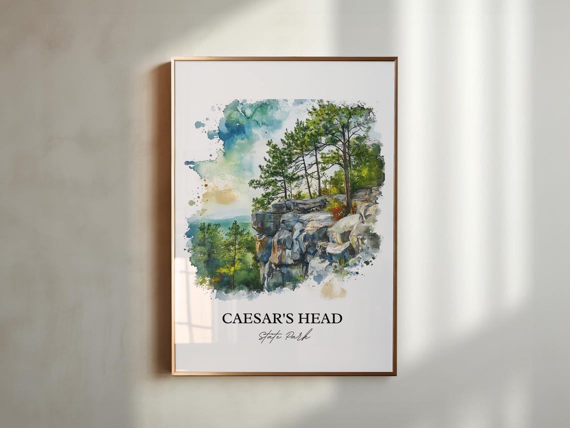Caesars Head State Park South Carolina Rocky Cliff View Poster - Image 2