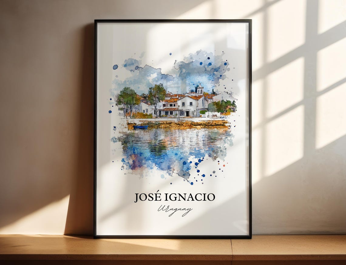 Jos Ignacio Wall Art Paraguay Print Watercolor Gift Travel Poster Housewarming