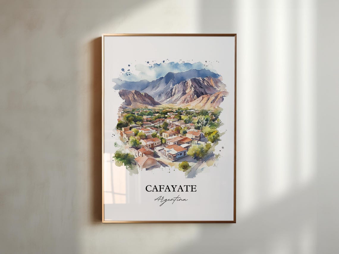 Cafayate Wall Art Salta Print Argentina Watercolor Gift Travel Poster Housewarming - Image 5
