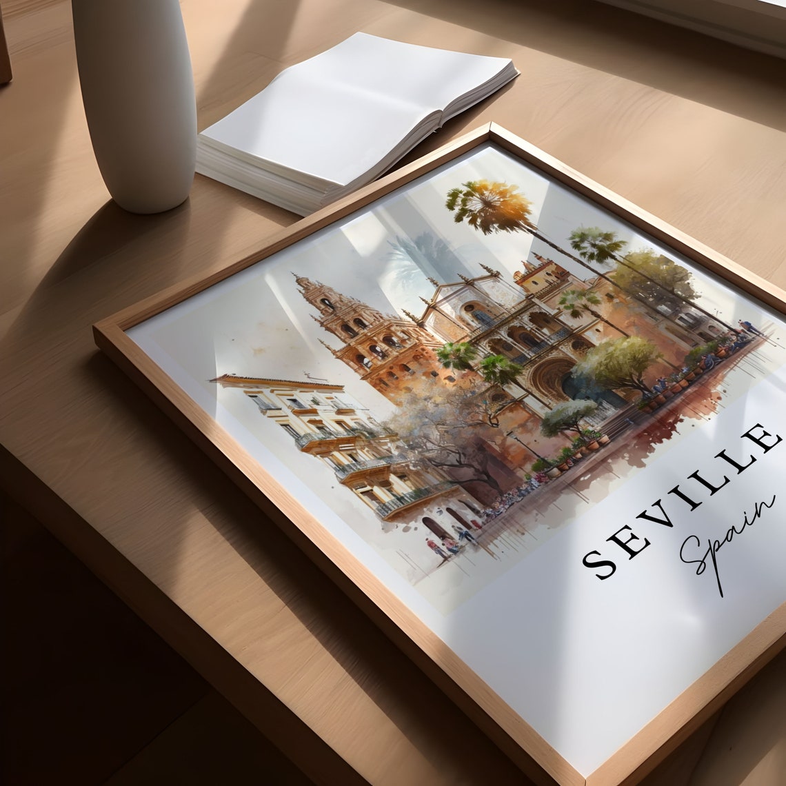 Seville Spain Travel Poster, Custom Text Personalized - Image 5
