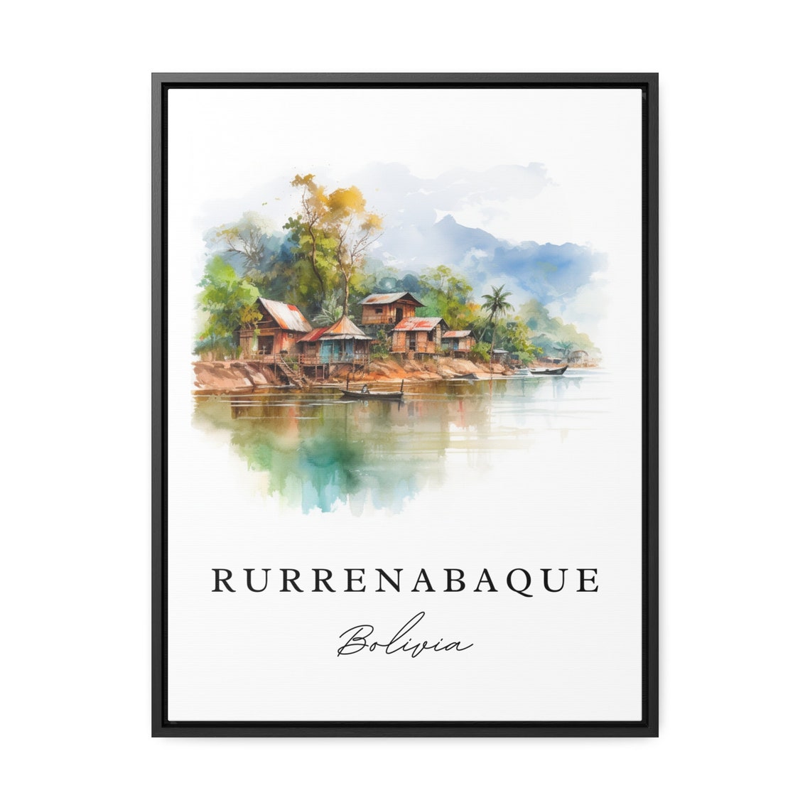 Rurrenabaque Wall Art Bolivia Poster Print Wedding Gift Birthday Present Custom Text Perfect - Image 3