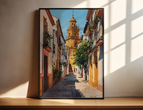 Crdoba Spain Watercolor Travel Poster