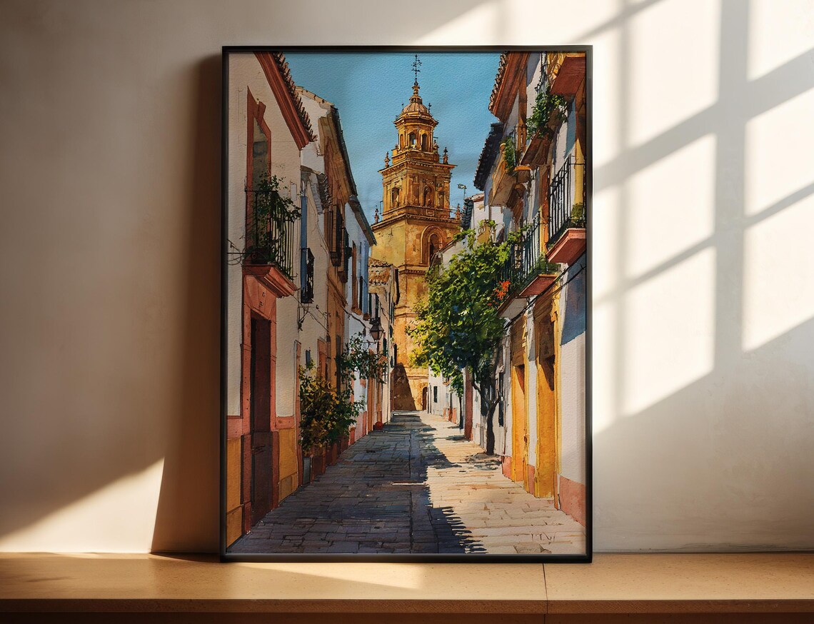 Crdoba Spain Watercolor Travel Poster