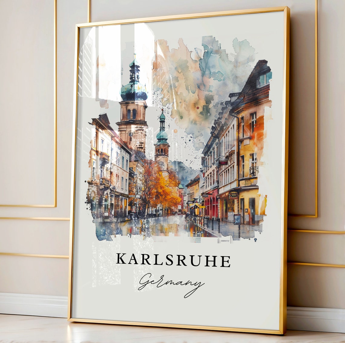 Karlsruhe Travel Poster, Germany Wall Art Print - Image 4