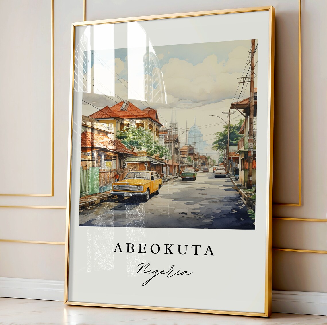 Abeokuta Nigeria Personalized Wall Art Print - Image 4
