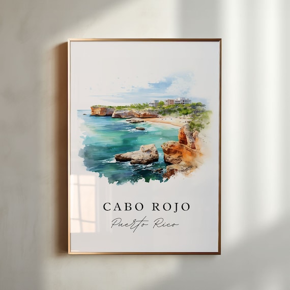 Cabo Rojo Puerto Rico Custom Text Art Print